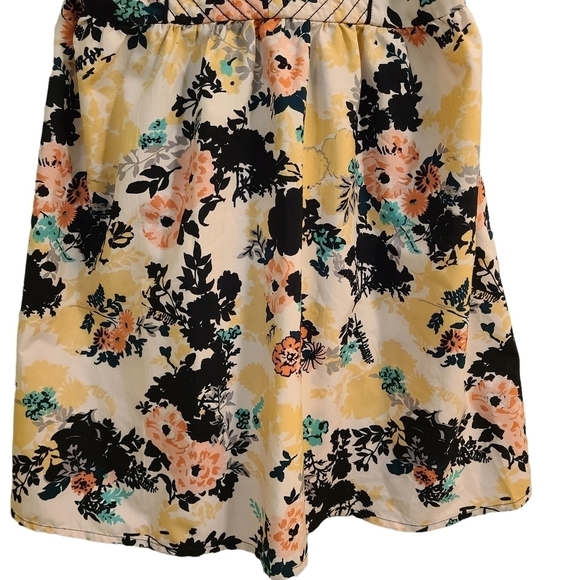 Band of gypsies whimsigoth white black floral spaghetti strap lace midi dress - Picture 2 of 8